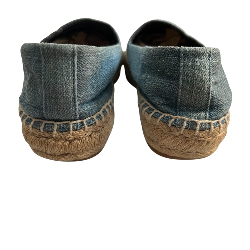 TORY BURCH Benton Denim Cap Toe Espadrille Blue Platform Women’s Size 6 - Picture 11 of 16